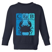 Crab Periodic Table Elements Seafood Crabbing Retro Crabber Toddler Sweatshirt
