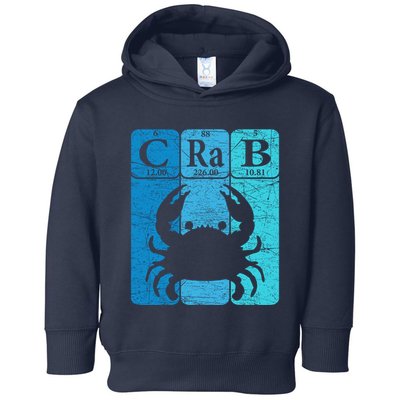 Crab Periodic Table Elements Seafood Crabbing Retro Crabber Toddler Hoodie