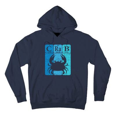 Crab Periodic Table Elements Seafood Crabbing Retro Crabber Tall Hoodie