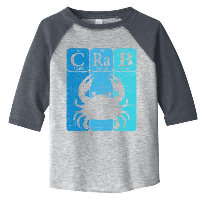 Crab Periodic Table Elements Seafood Crabbing Retro Crabber Toddler Fine Jersey T-Shirt