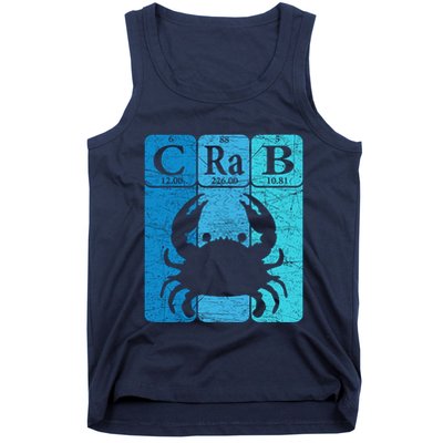 Crab Periodic Table Elements Seafood Crabbing Retro Crabber Tank Top