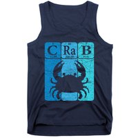 Crab Periodic Table Elements Seafood Crabbing Retro Crabber Tank Top