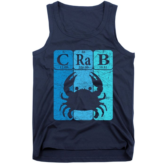 Crab Periodic Table Elements Seafood Crabbing Retro Crabber Tank Top