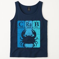 Crab Periodic Table Elements Seafood Crabbing Retro Crabber Tank Top