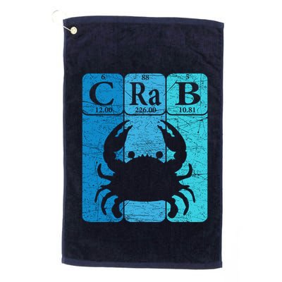 Crab Periodic Table Elements Seafood Crabbing Retro Crabber Golf Towel