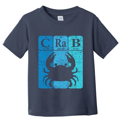 Crab Periodic Table Elements Seafood Crabbing Retro Crabber Toddler T-Shirt