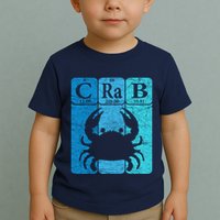 Crab Periodic Table Elements Seafood Crabbing Retro Crabber Toddler T-Shirt