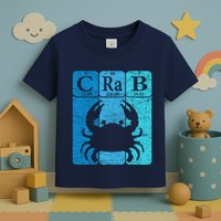Crab Periodic Table Elements Seafood Crabbing Retro Crabber Toddler T-Shirt