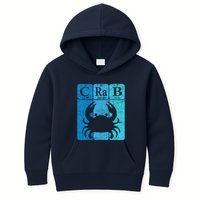 Crab Periodic Table Elements Seafood Crabbing Retro Crabber Kids Hoodie