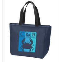 Crab Periodic Table Elements Seafood Crabbing Retro Crabber Zip Tote Bag