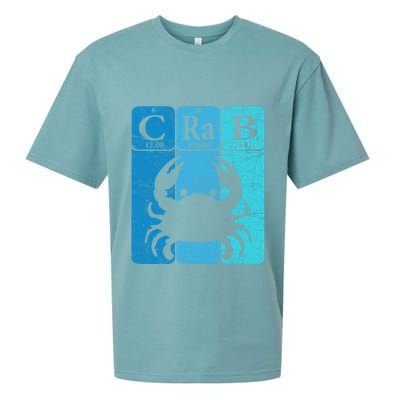 Crab Periodic Table Elements Seafood Crabbing Retro Crabber Sueded Cloud Jersey T-Shirt