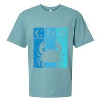 Crab Periodic Table Elements Seafood Crabbing Retro Crabber Sueded Cloud Jersey T-Shirt