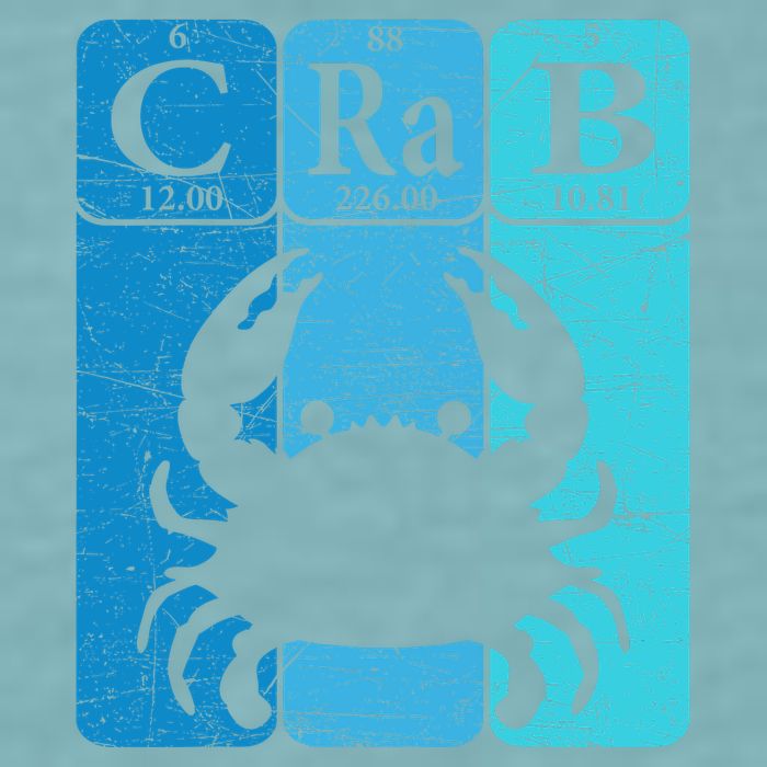 Crab Periodic Table Elements Seafood Crabbing Retro Crabber Sueded Cloud Jersey T-Shirt