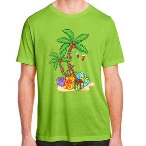 Christmas Palm Tree Tropical Xmas Coconut Lights Funny Gifts Adult ChromaSoft Performance T-Shirt