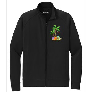 Christmas Palm Tree Tropical Xmas Coconut Lights Funny Gifts Stretch Full-Zip Cadet Jacket