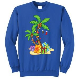 Christmas Palm Tree Tropical Xmas Coconut Lights Funny Gifts Sweatshirt