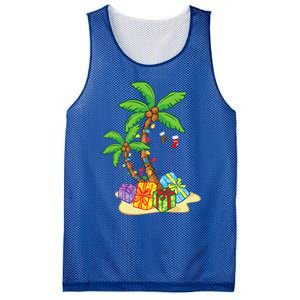 Christmas Palm Tree Tropical Xmas Coconut Lights Funny Gifts Mesh Reversible Basketball Jersey Tank