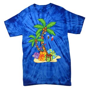 Christmas Palm Tree Tropical Xmas Coconut Lights Funny Gifts Tie-Dye T-Shirt