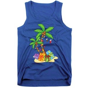 Christmas Palm Tree Tropical Xmas Coconut Lights Funny Gifts Tank Top