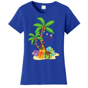 Christmas Palm Tree Tropical Xmas Coconut Lights Funny Gifts Women's T-Shirt