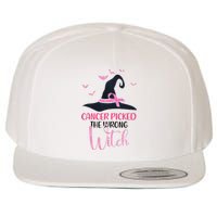 Cancer Picked The Wrong Witch Breast Cancer Awareness Wool Snapback Cap