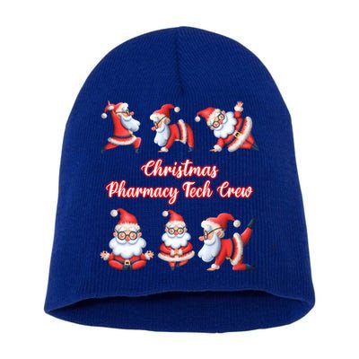 Christmas Pharmacy Tech Crew Funny Funny Santa Claus Yoga Gift Short Acrylic Beanie