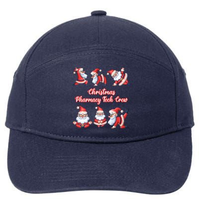 Christmas Pharmacy Tech Crew Funny Funny Santa Claus Yoga Gift 7-Panel Snapback Hat