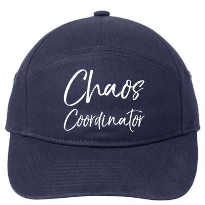 Cute Preschool Teacher Gift Chaos Coordinator Great Gift 7-Panel Snapback Hat