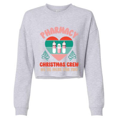 Christmas Pharmacy Technician Meaningful Gift Pharmacy Tech Crew Santa Gift Cropped Pullover Crew