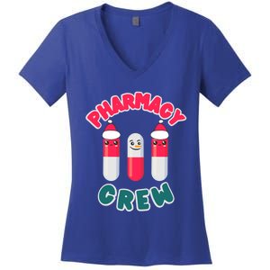 Christmas Pharmacy Technician Cool Gift Pharmacist Crew Tech Gift Women's V-Neck T-Shirt