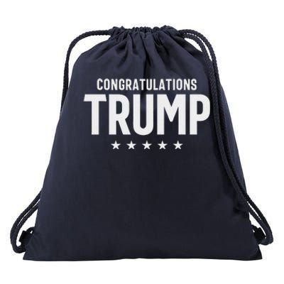 Congratulations President Trump 2024 Drawstring Bag