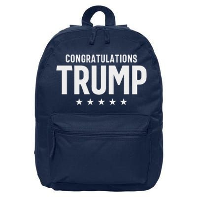 Congratulations President Trump 2024 16 in Basic Backpack