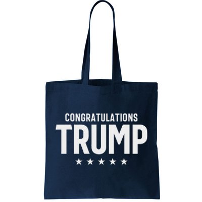 Congratulations President Trump 2024 Tote Bag