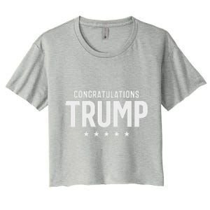 Congratulations President Trump 2024 Women's Crop Top Tee