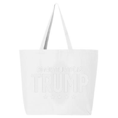 Congratulations President Trump 2024 25L Jumbo Tote