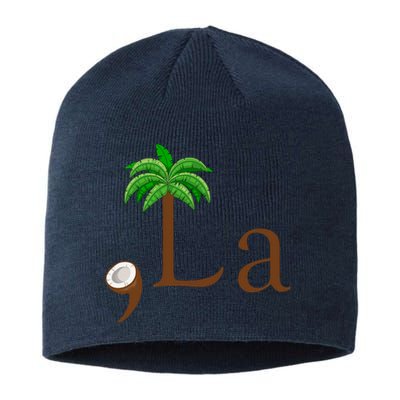 Coconut Palm Tree Comma + La Kamala Harris President 2024 Sustainable Beanie