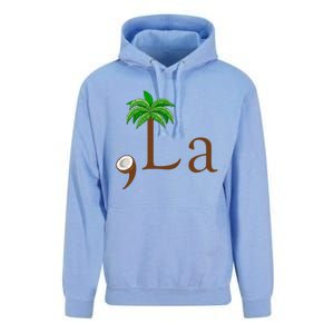 Coconut Palm Tree Comma + La Kamala Harris President 2024 Unisex Surf Hoodie