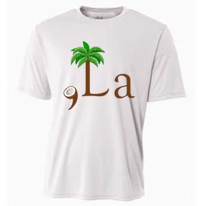 Coconut Palm Tree Comma + La Kamala Harris President 2024 Cooling Performance Crew T-Shirt