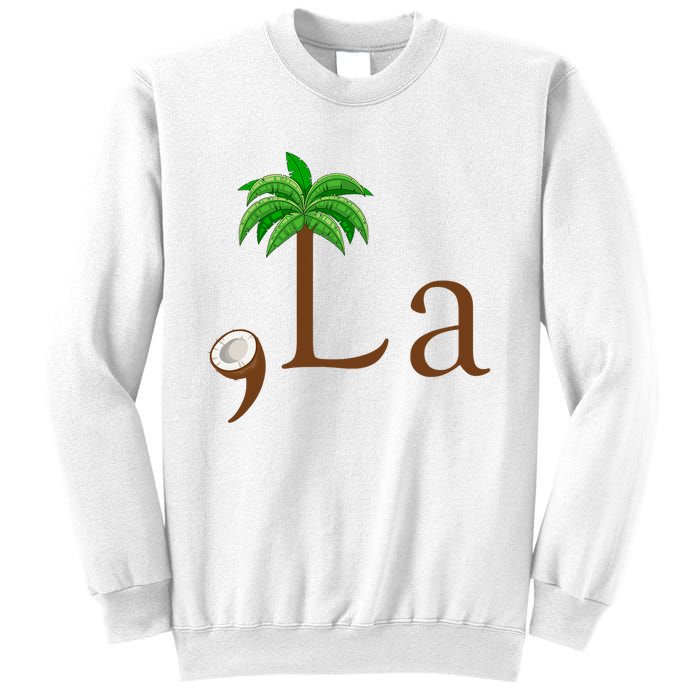 Coconut Palm Tree Comma + La Kamala Harris President 2024 Sweatshirt