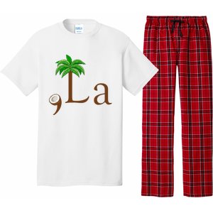 Coconut Palm Tree Comma + La Kamala Harris President 2024 Pajama Set