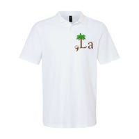 Coconut Palm Tree Comma + La Kamala Harris President 2024 Softstyle Adult Sport Polo