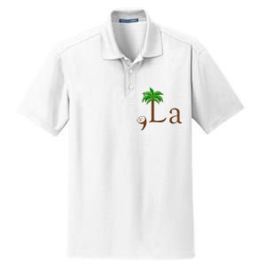 Coconut Palm Tree Comma + La Kamala Harris President 2024 Dry Zone Grid Polo