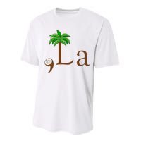 Coconut Palm Tree Comma + La Kamala Harris President 2024 Performance Sprint T-Shirt