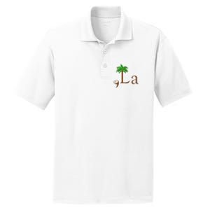 Coconut Palm Tree Comma + La Kamala Harris President 2024 PosiCharge RacerMesh Polo