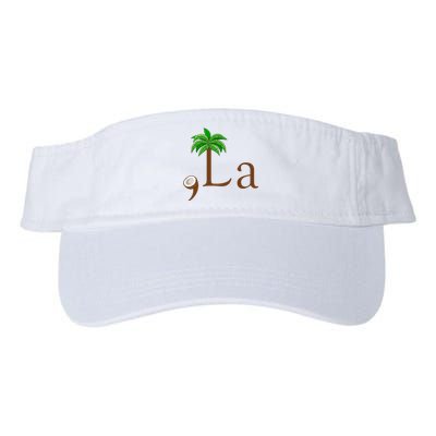 Coconut Palm Tree Comma + La Kamala Harris President 2024 Valucap Bio-Washed Visor