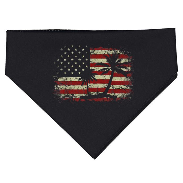 Coconut Palm Tree Comma La Kamala Harris For President 2024 USA-Made Doggie Bandana