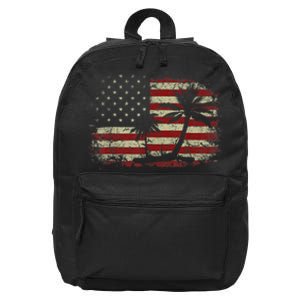 Coconut Palm Tree Comma La Kamala Harris For President 2024 16 in Basic Backpack