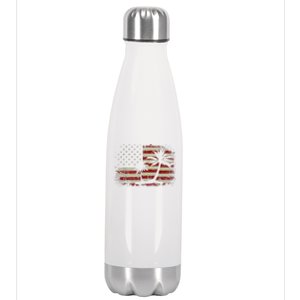 Coconut Palm Tree Comma La Kamala Harris For President 2024 Stainless Steel Insulated Water Bottle