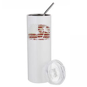 Coconut Palm Tree Comma La Kamala Harris For President 2024 Stainless Steel Tumbler