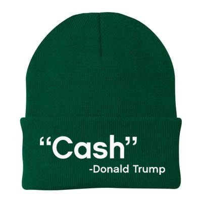 Cash Payment Trump Cash Bail Press Conference Knit Cap Winter Beanie